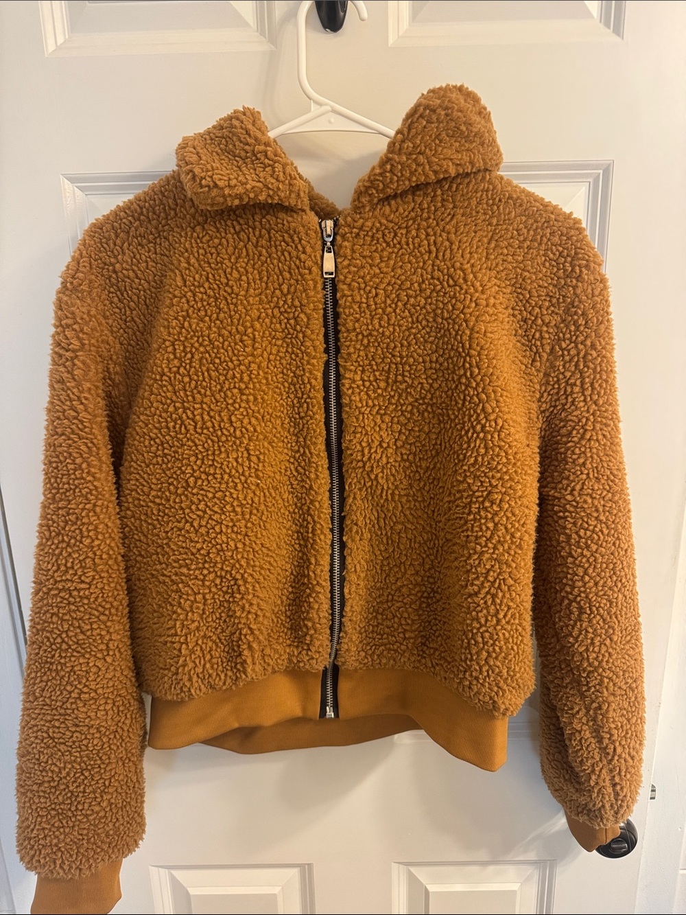 Teddy Zip Brown Jacket